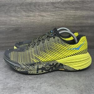 Hoka Evo Speedgoat Trail Running Shoes Womens Size 9.5 Black Yellow Sneakers One